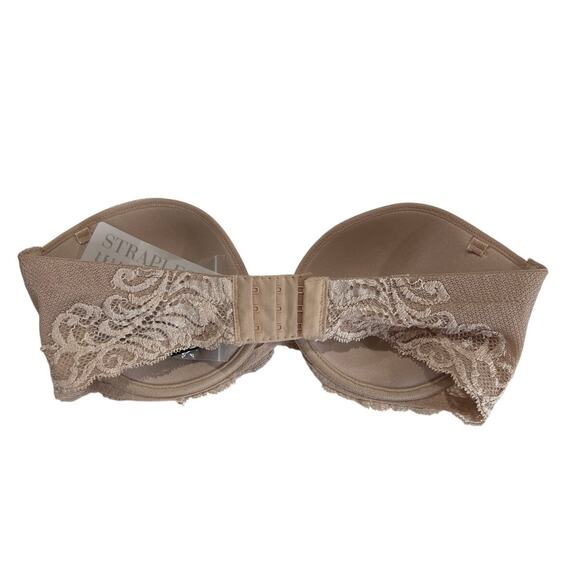 Natori Feathers Convertible Bra Size 32C Style 731023 Color Cafe No Slip Lace - Picture 7 of 8